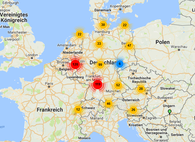 zielgruppe, karte, heatmap