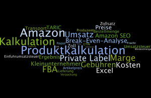 Wordle zu Amazon FBA Produktkalkulator